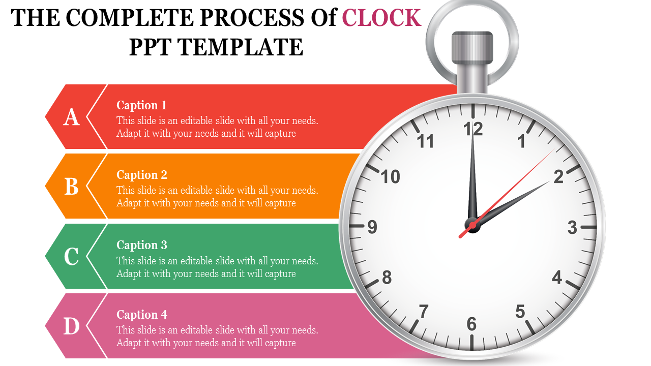 clock ppt template-The Complete Process of CLOCK PPT TEMPLATE